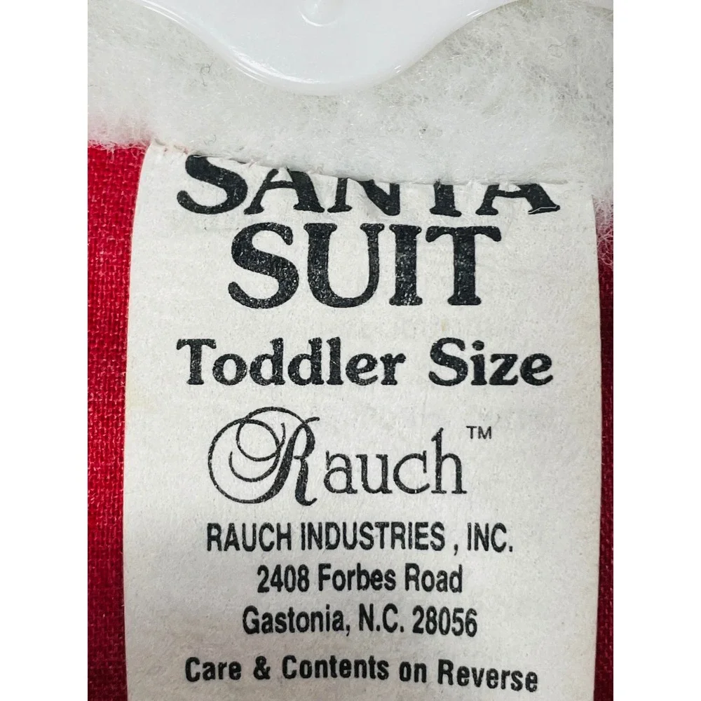 Toddler Santa Suit Jacket Vintage 90s Red White Holiday Christmas Costume